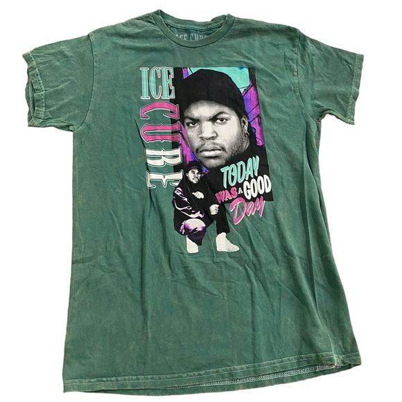 Ice Cube It Was a Good Day Mineral Wash Green T-Shirt M - Picture 1 of 5